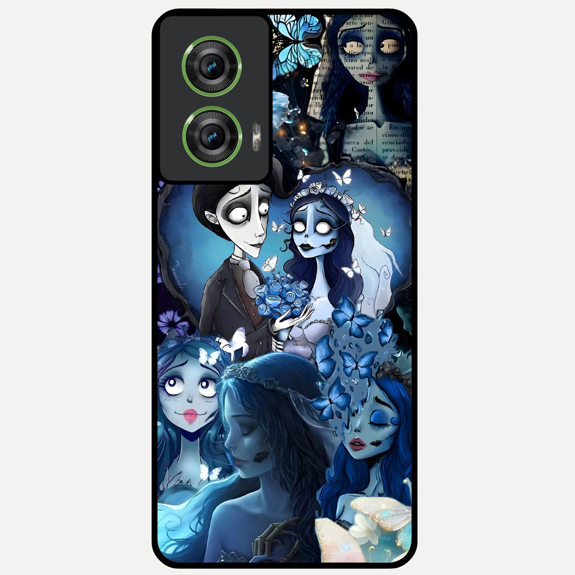  Butterfly Ghost Soul Glass Case For Moto Edge 50 Fusion back cover – full design glossy printed glass finish