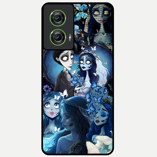  Butterfly Ghost Soul Glass Case For Moto Edge 50 Fusion back cover – full design glossy printed glass finish