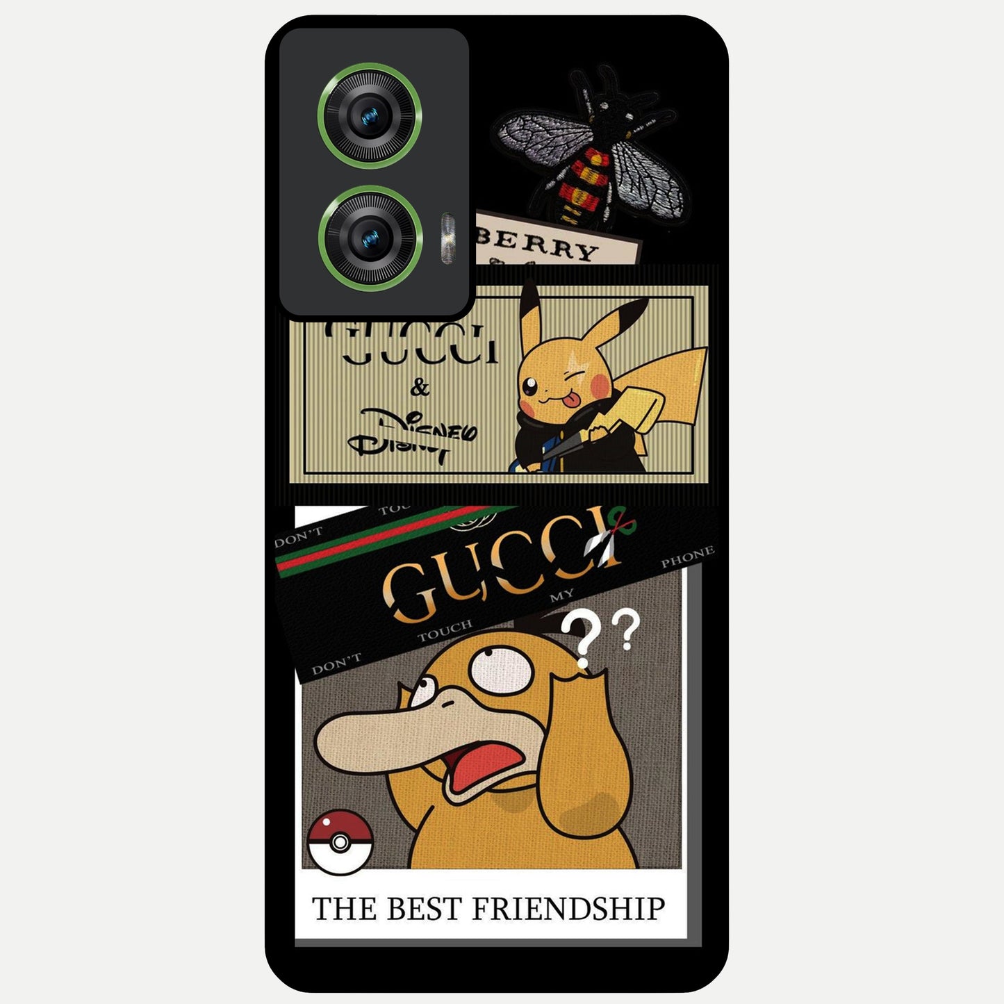  Cartoon Brand Play Mashup Glass Case For Moto Edge 50 Fusion back cover – full design glossy printed glass finish