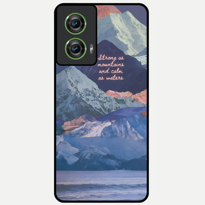  Celestial Mountain Calm Glass Case For Moto Edge 50 Fusion back cover – full design glossy printed glass finish