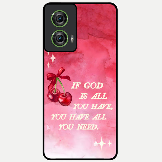  Cherry Quote Glass Case For Moto Edge 50 Fusion back cover – full design glossy printed glass finish