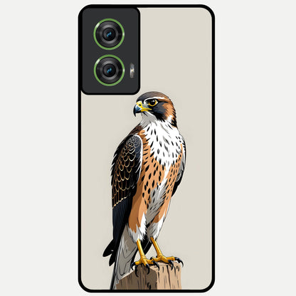  Clever Eagle Glass Case For Moto Edge 50 Fusion back cover – full design glossy printed glass finish