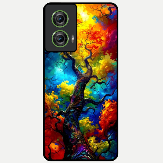  Colorful Soda Bottles Glass Case For Moto Edge 50 Fusion back cover – full design glossy printed glass finish