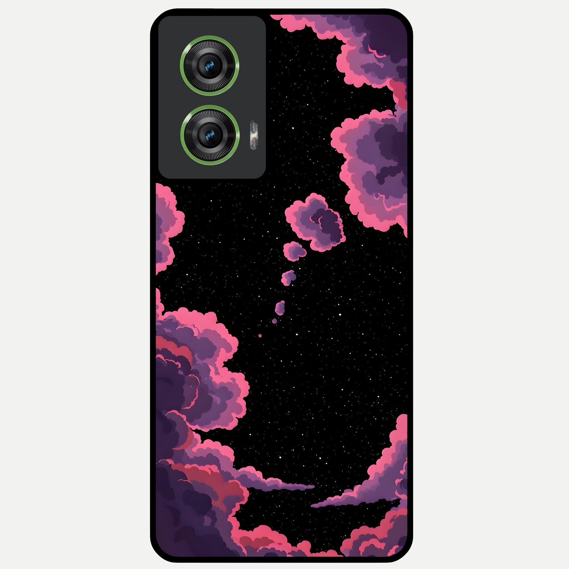  Cosmic Cloud Journey Glass Case For Moto Edge 50 Fusion back cover – full design glossy printed glass finish