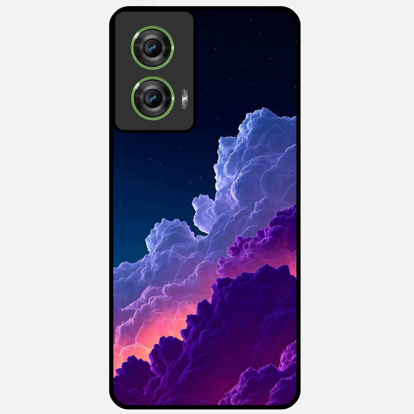  Dreamy Cloud Skies Glass Case For Moto Edge 50 Fusion back cover – full design glossy printed glass finish