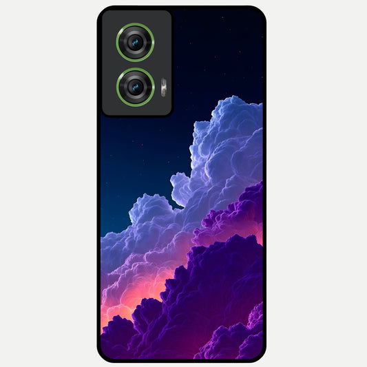  Dreamy Cloud Skies Glass Case For Moto Edge 50 Fusion back cover – full design glossy printed glass finish