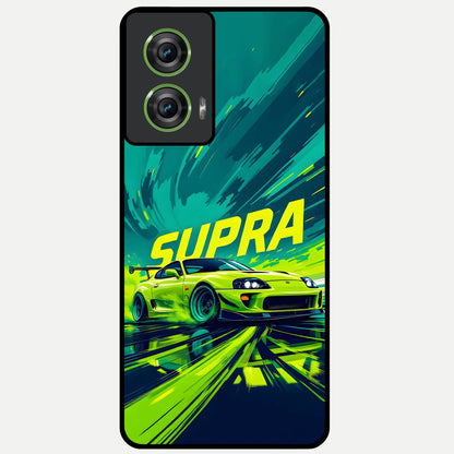  Electric Supra Thunder Glass Case For Moto Edge 50 Fusion back cover – full design glossy printed glass finish