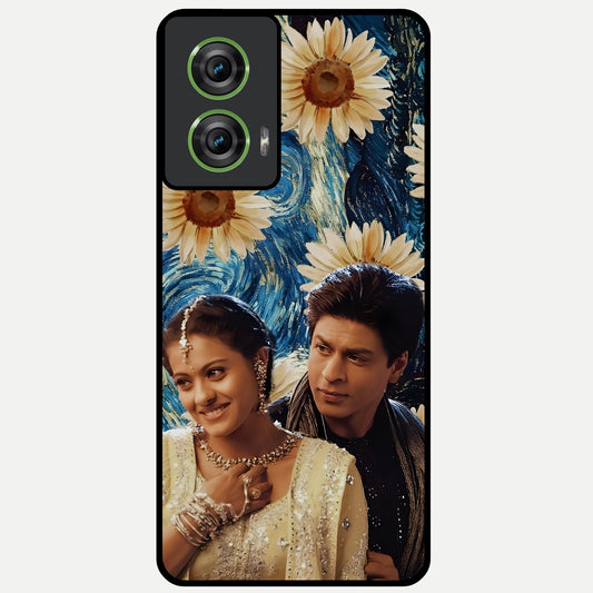  Eternal Love Story Glass Case For Moto Edge 50 Fusion back cover – full design glossy printed glass finish