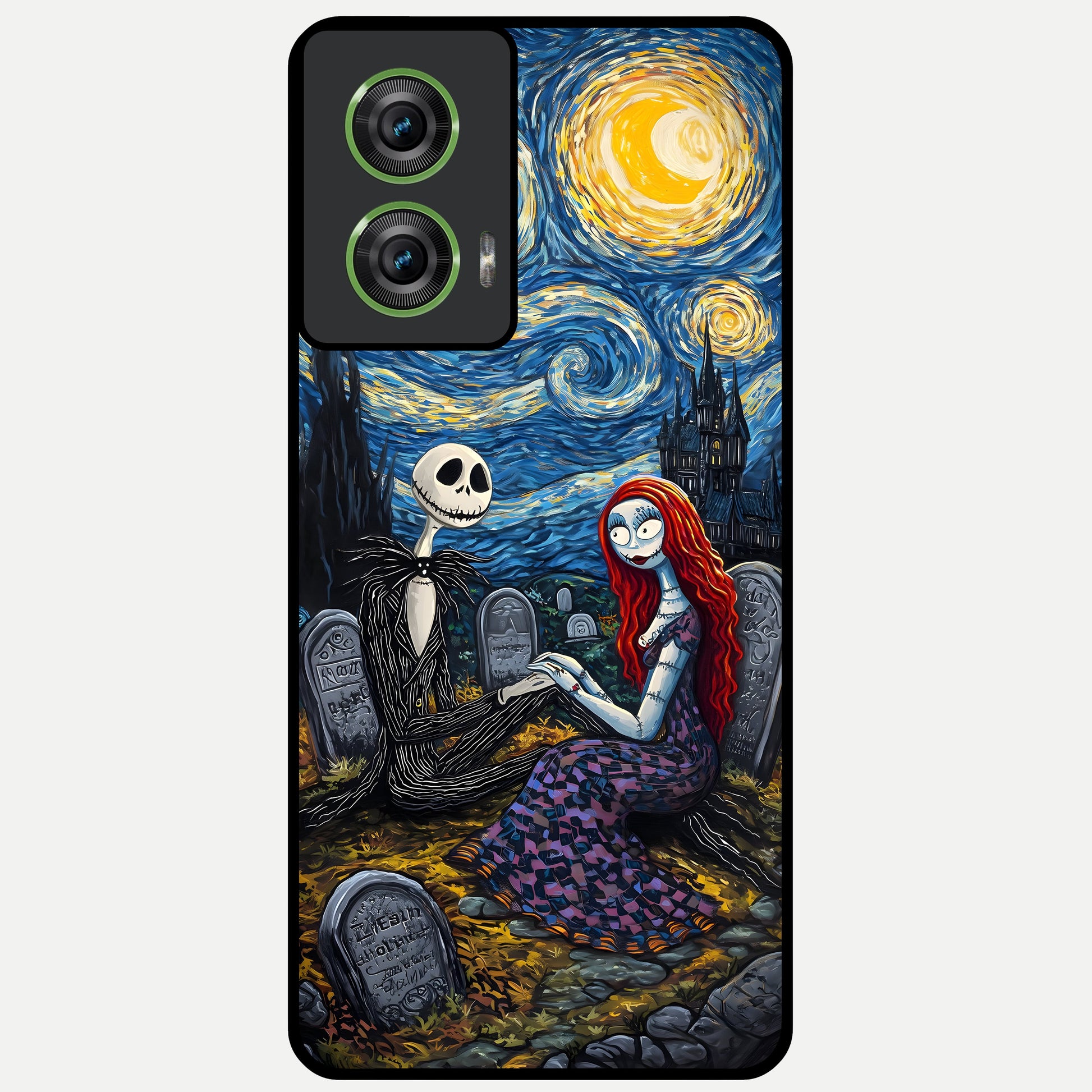  Eternal Night Love Glass Case For Moto Edge 50 Fusion back cover – full design glossy printed glass finish