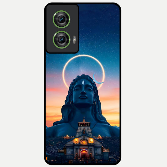  Eternal Shiva Aura Glass Case For Moto Edge 50 Fusion back cover – full design glossy printed glass finish