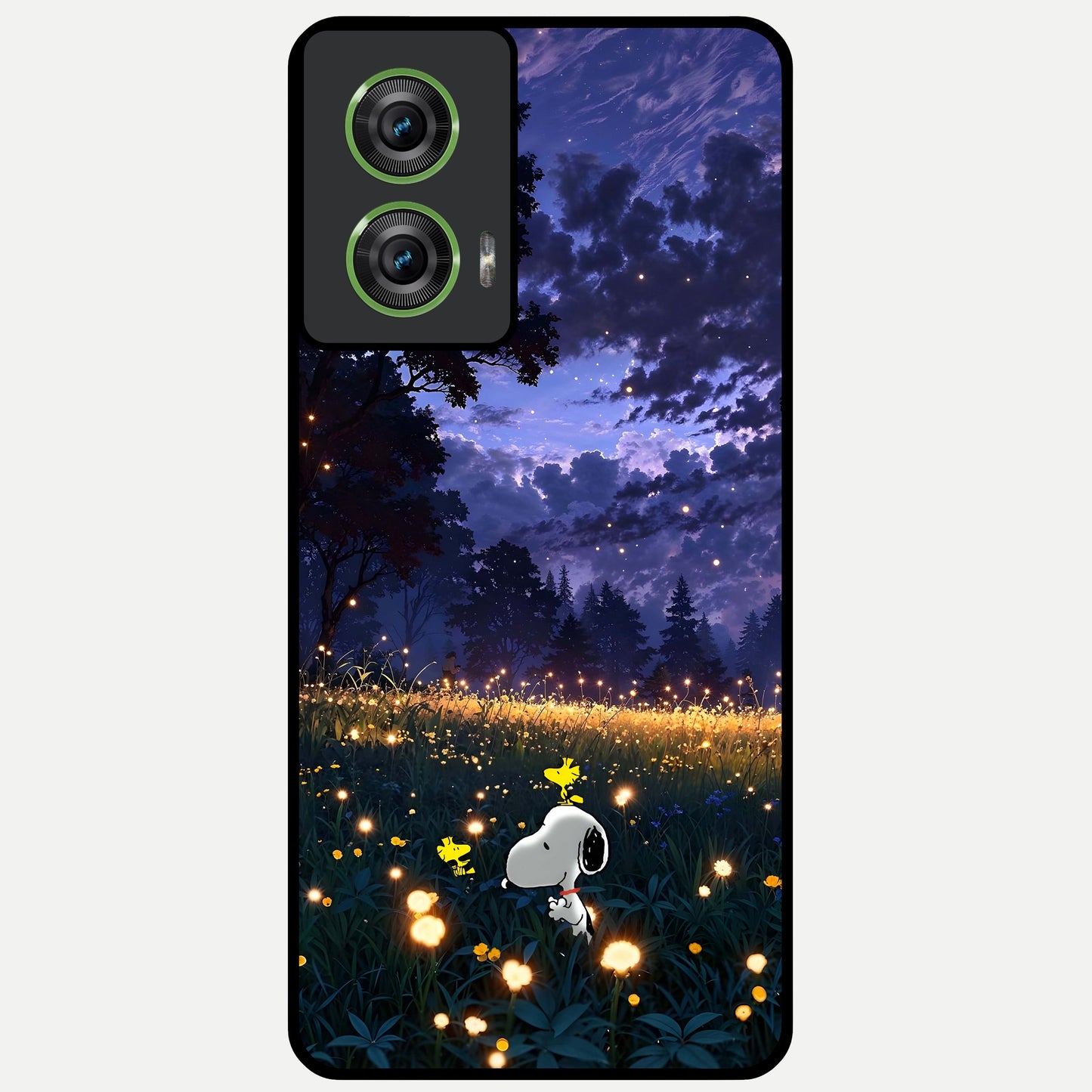  Firefly Meadow Magic Glass Case For Moto Edge 50 Fusion back cover – full design glossy printed glass finish