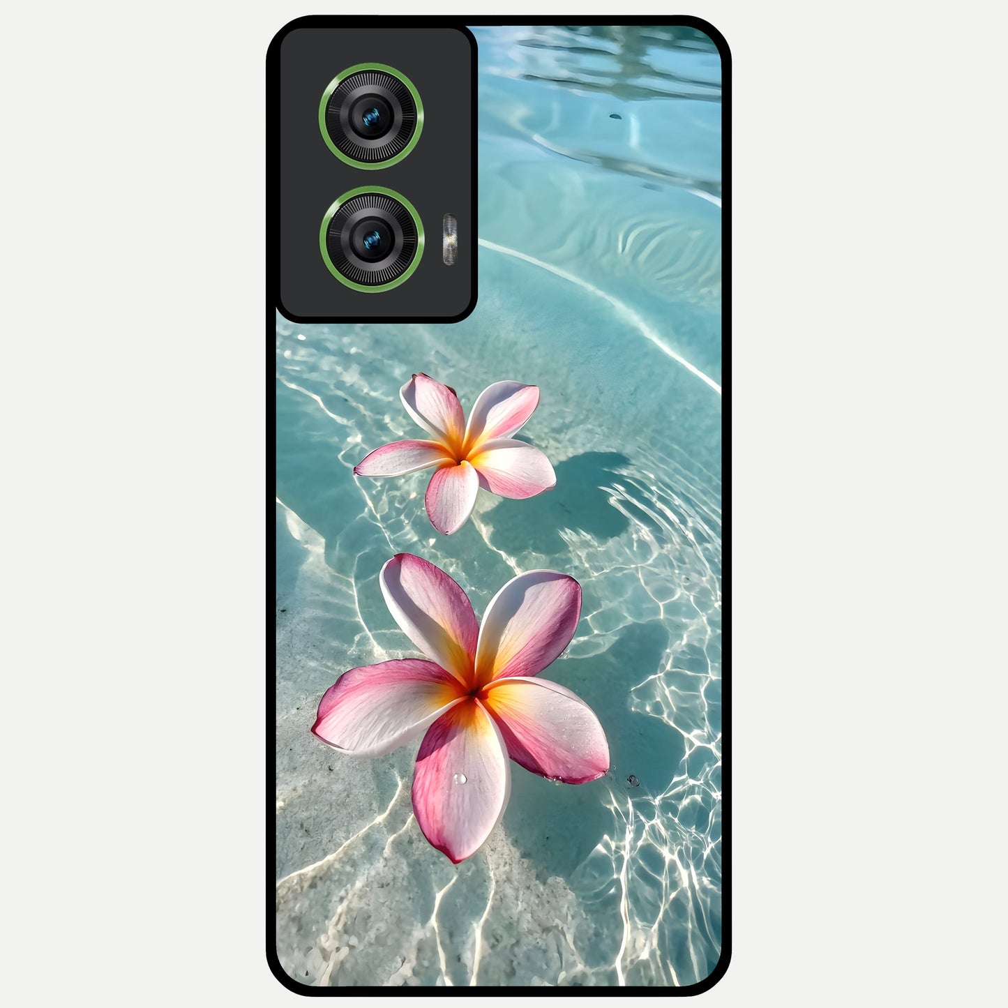  Floating Bloom Bliss Glass Case For Moto Edge 50 Fusion back cover – full design glossy printed glass finish