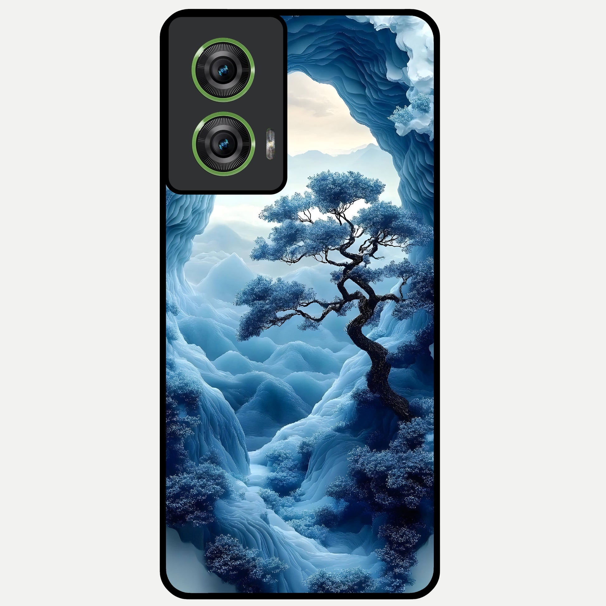  Frozen Serenity Gate Glass Case For Moto Edge 50 Fusion back cover – full design glossy printed glass finish