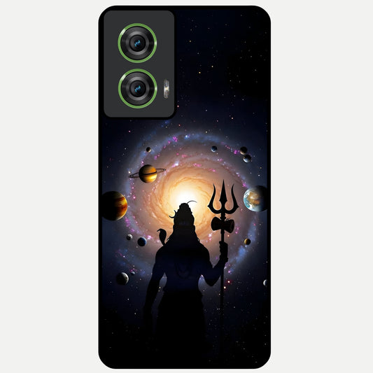  Galactic Shiva Vision Glass Case For Moto Edge 50 Fusion back cover – full design glossy printed glass finish