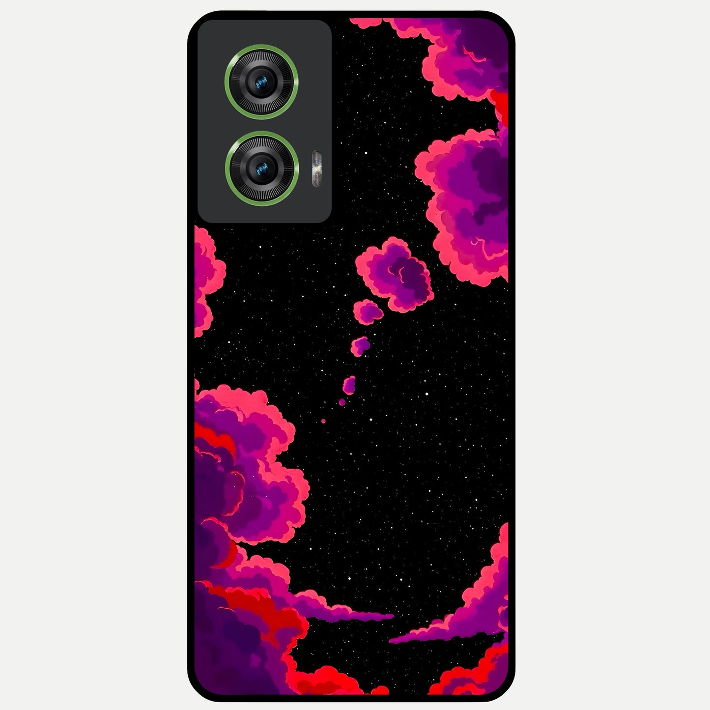  Galaxy Dream Frame Glass Case For Moto Edge 50 Fusion back cover – full design glossy printed glass finish