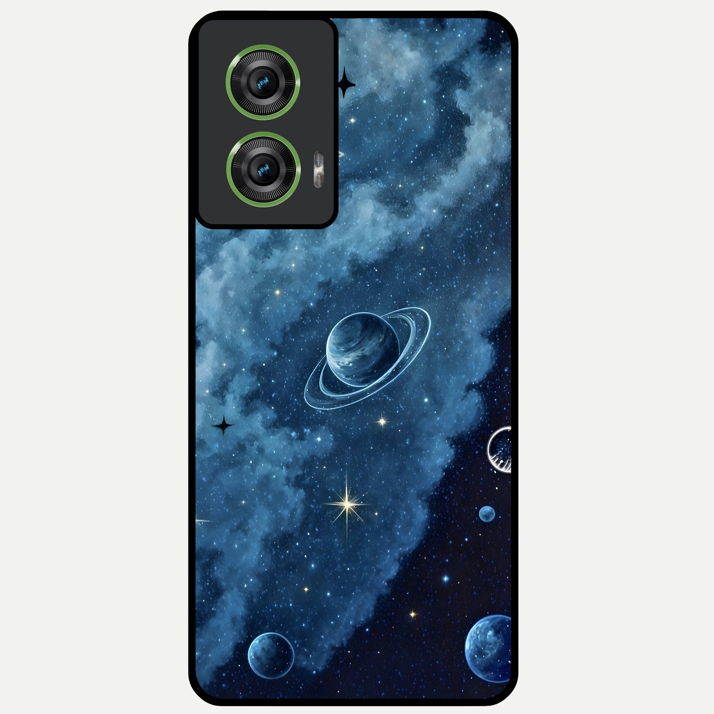  Galaxy Dream Space Glass Case For Moto Edge 50 Fusion back cover – full design glossy printed glass finish