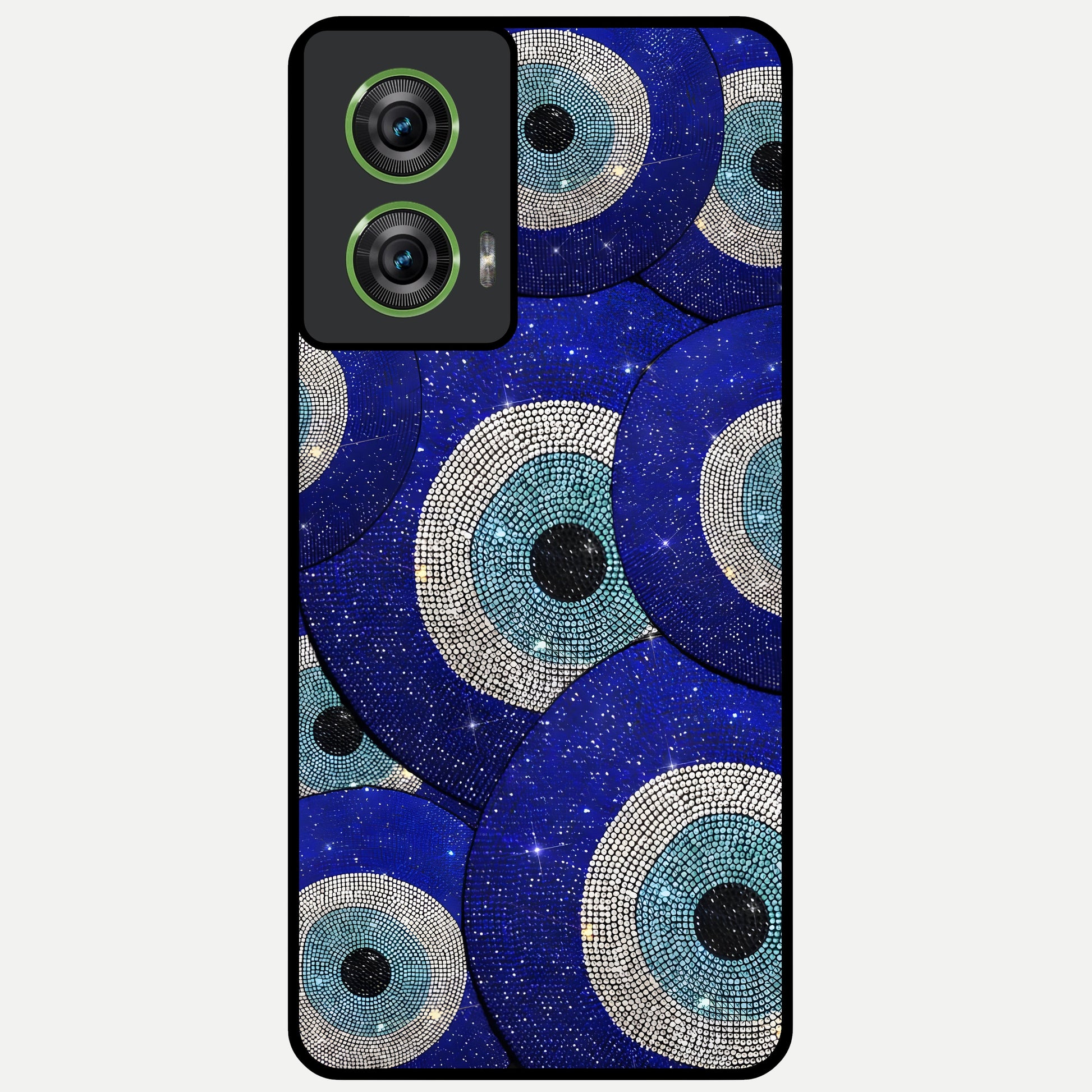  Galaxy Eye Flow Glass Case For Moto Edge 50 Fusion back cover – full design glossy printed glass finish