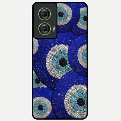  Galaxy Eye Flow Glass Case For Moto Edge 50 Fusion back cover – full design glossy printed glass finish