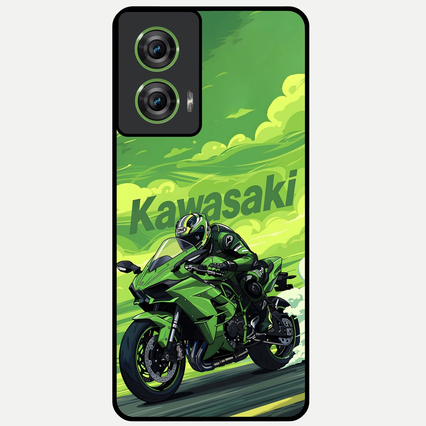  Greenery Sky Glass Case For Moto Edge 50 Fusion back cover – full design glossy printed glass finish