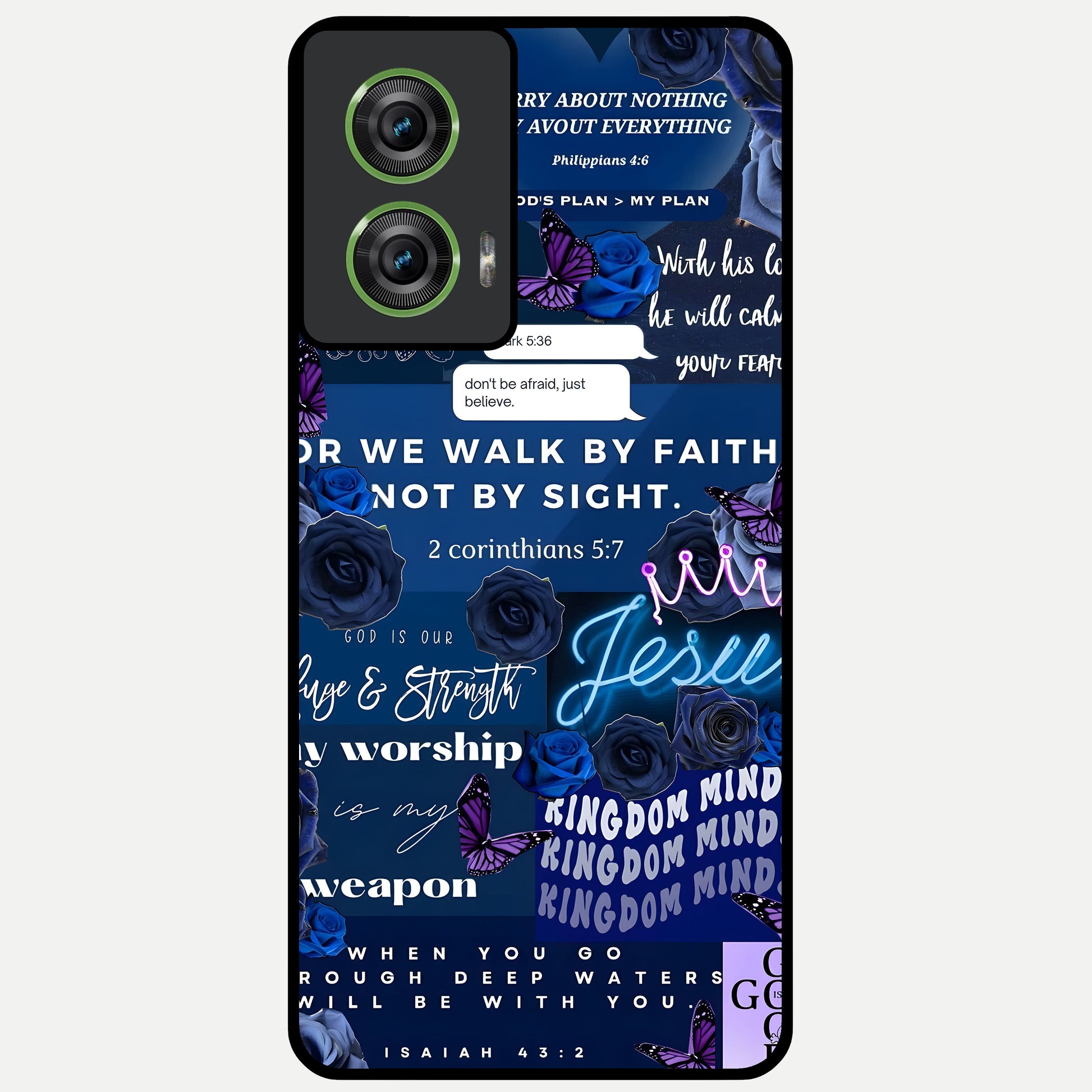 Kingdom Faith Glow Glass Case For Moto Edge 50 Fusion back cover – full design glossy printed glass finish