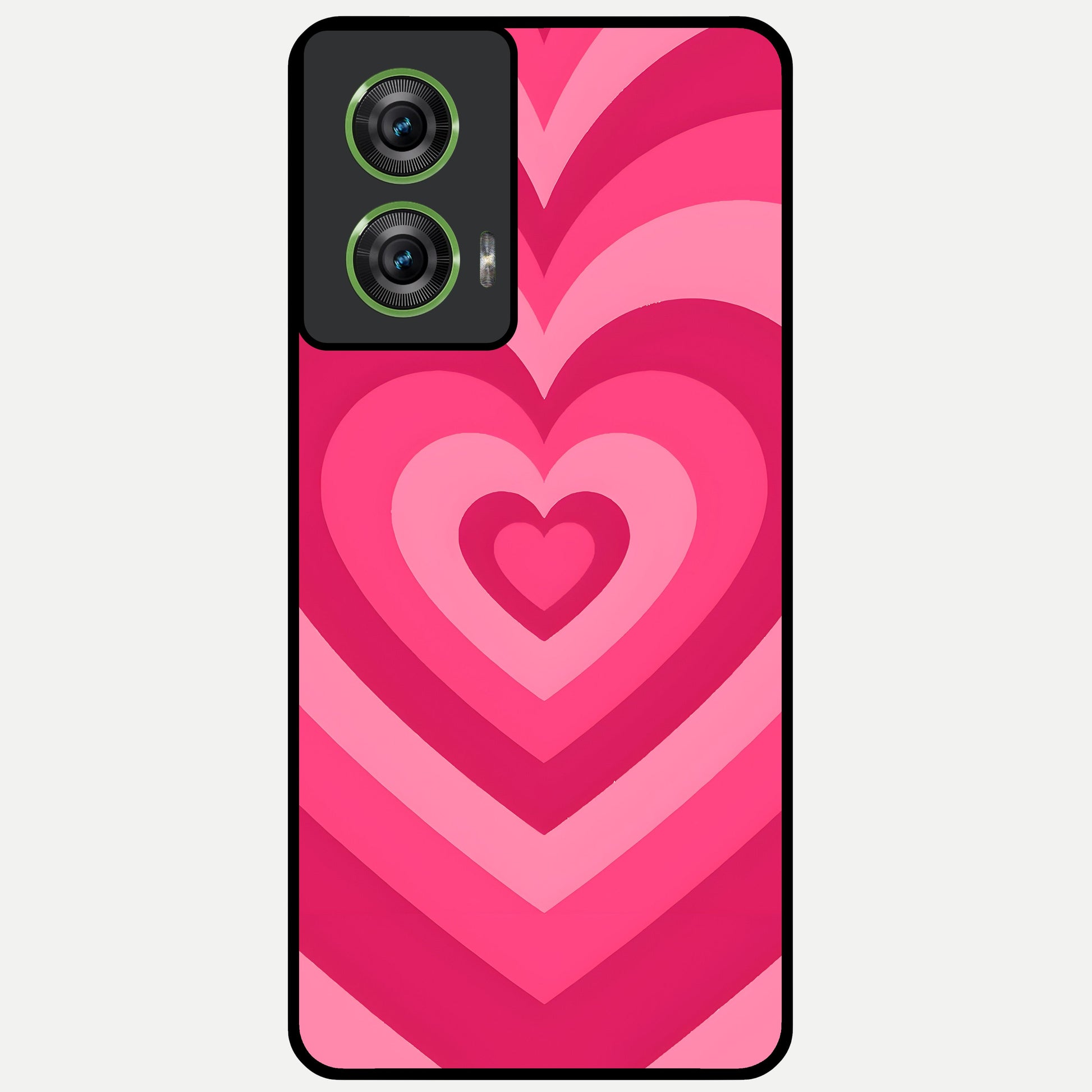  Layered Love Hearts Glass Case For Moto Edge 50 Fusion back cover – full design glossy printed glass finish