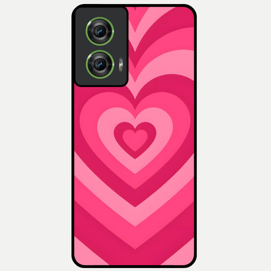  Layered Love Hearts Glass Case For Moto Edge 50 Fusion back cover – full design glossy printed glass finish