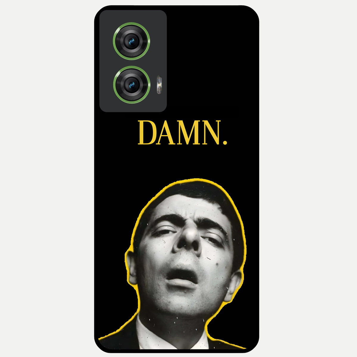  Mr Bean Damn Glass Case For Moto Edge 50 Fusion back cover – full design glossy printed glass finish