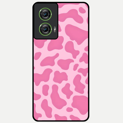  Pinkish Scenery Glass Case For Moto Edge 50 Fusion back cover – full design glossy printed glass finish
