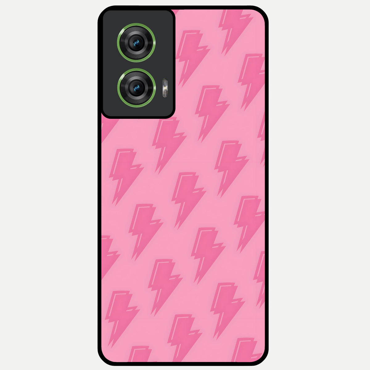  Pink Moo Magic Glass Case For Moto Edge 50 Fusion back cover – full design glossy printed glass finish