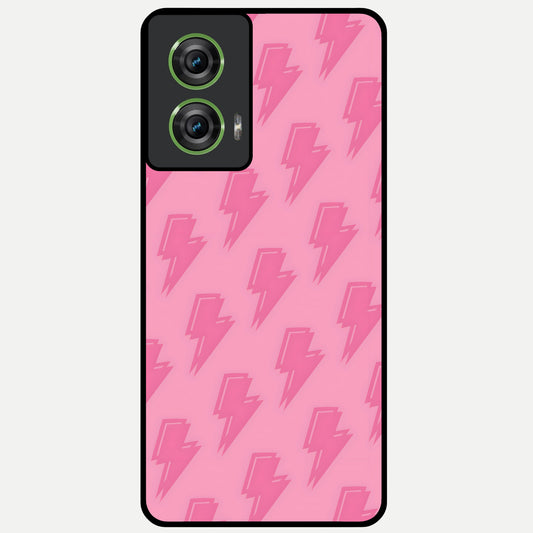  Pink Moo Magic Glass Case For Moto Edge 50 Fusion back cover – full design glossy printed glass finish