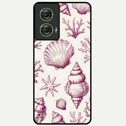  Pink Power Sparks Glass Case For Moto Edge 50 Fusion back cover – full design glossy printed glass finish