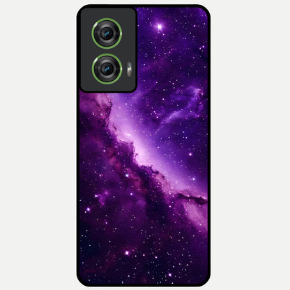  Purple Shade Sky Glass Case For Moto Edge 50 Fusion back cover – full design glossy printed glass finish