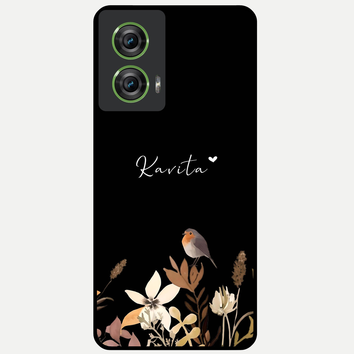  Quiet Garden Tune Custom Name Glass Case For Moto Edge 50 Fusion back cover – full design glossy printed glass finish