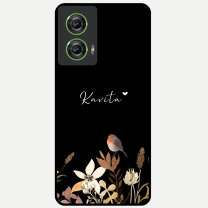  Quiet Garden Tune Custom Name Glass Case For Moto Edge 50 Fusion back cover – full design glossy printed glass finish