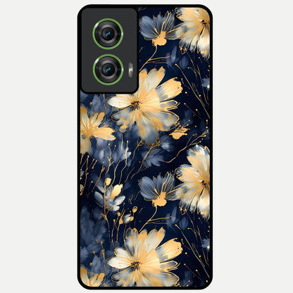  Royal Petal Dream Glass Case For Moto Edge 50 Fusion back cover – full design glossy printed glass finish