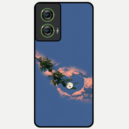  Sky Under Tree Glass Case For Moto Edge 50 Fusion back cover – full design glossy printed glass finish