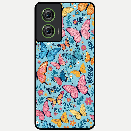  Spring Wing Garden Glass Case For Moto Edge 50 Fusion back cover – full design glossy printed glass finish