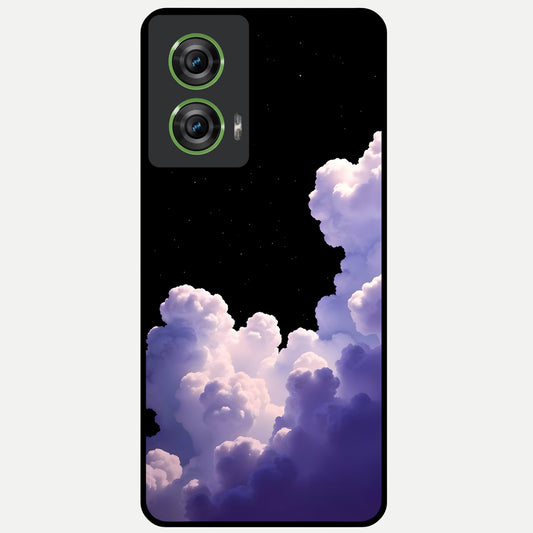  Starlit Night Whispers Glass Case For Moto Edge 50 Fusion back cover – full design glossy printed glass finish