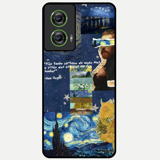  Starry Dream Vision Glass Case For Moto Edge 50 Fusion back cover – full design glossy printed glass finish