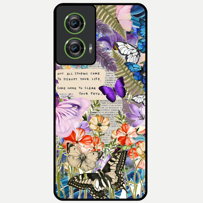 Storm Path Bloom Glass Case For Moto Edge 50 Fusion back cover – full design glossy printed glass finish