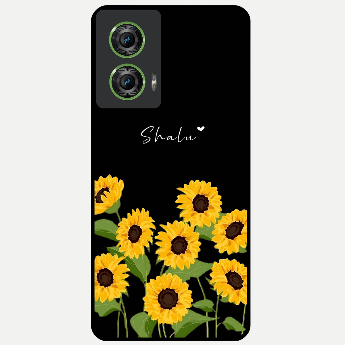  Sunflower Sky Bloom Glass Case For Moto Edge 50 Fusion back cover – full design glossy printed glass finish
