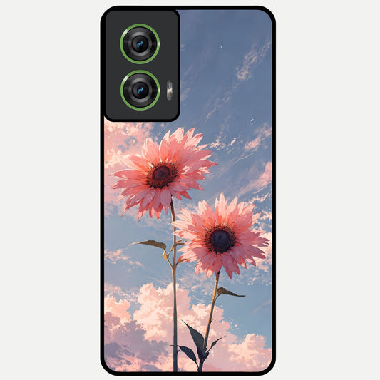  Sun Moon Balance Glass Case For Moto Edge 50 Fusion back cover – full design glossy printed glass finish
