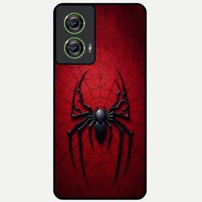  Superhero Web Emblem Glass Case For Moto Edge 50 Fusion back cover – full design glossy printed glass finish