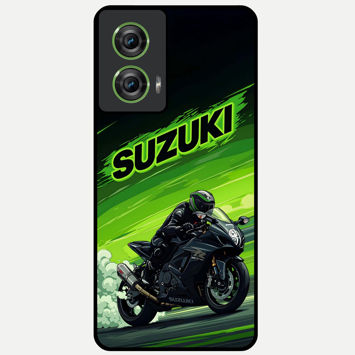  Suzuki Speed Beast Glass Case For Moto Edge 50 Fusion back cover – full design glossy printed glass finish