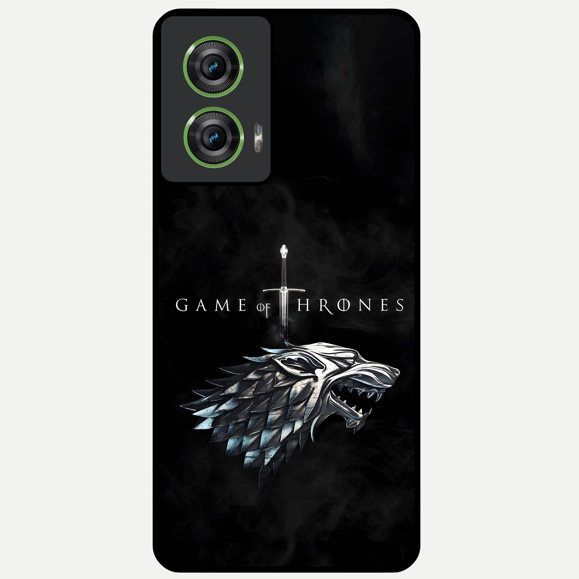  Throne Wolf Legacy Glass Case For Moto Edge 50 Fusion back cover – full design glossy printed glass finish