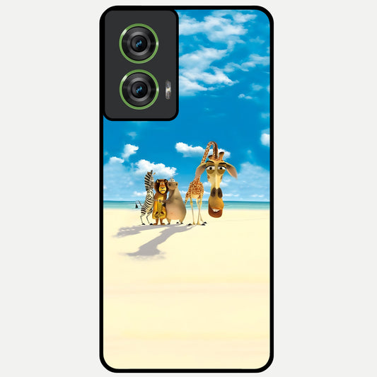  Tropical Fun Squad Glass Case For Moto Edge 50 Fusion back cover – full design glossy printed glass finish