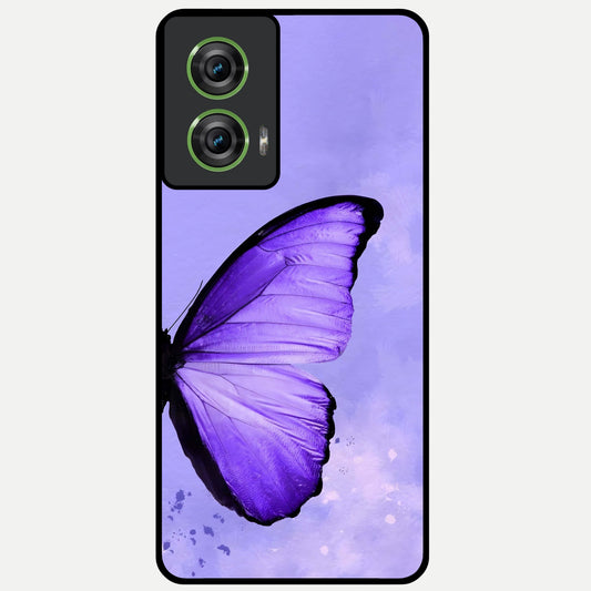  Violet Dream Wing Glass Case For Moto Edge 50 Fusion back cover – full design glossy printed glass finish