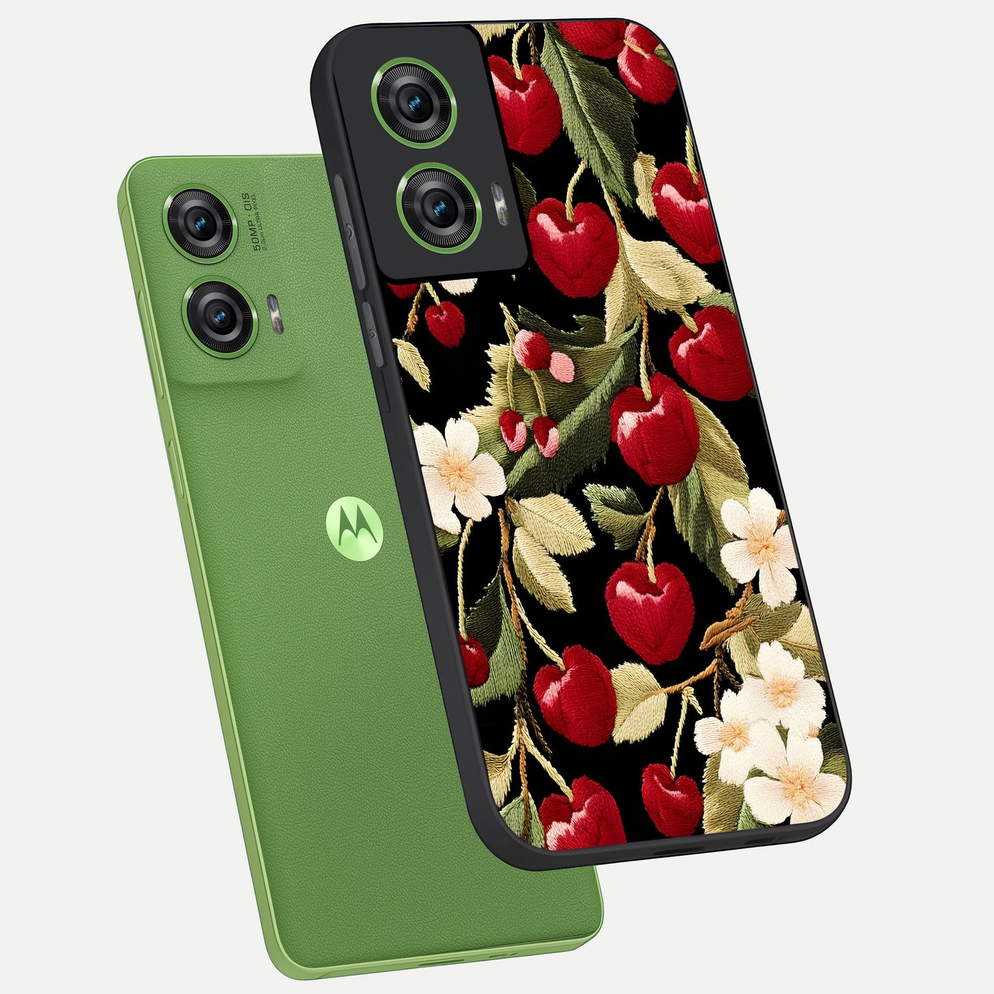  Blooming Spendor Bird phone case For Moto Edge 50 Fusion showing premium glass back cover with detailed artwork