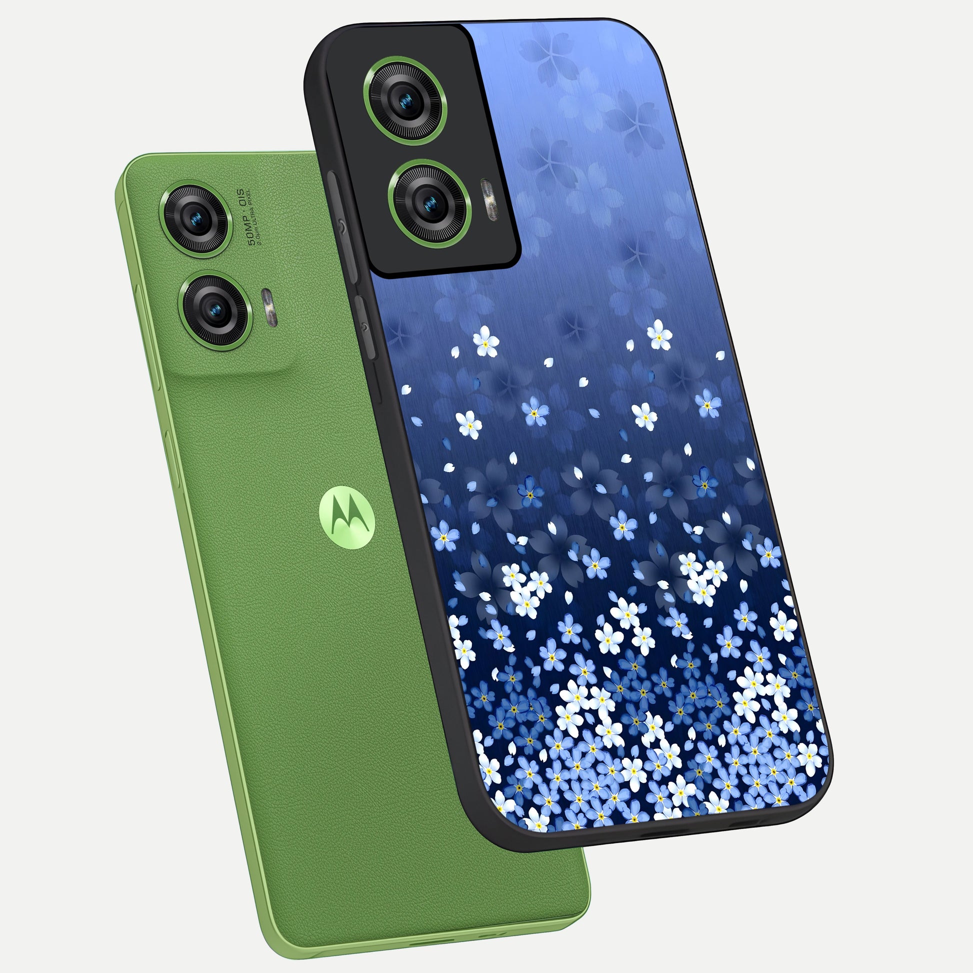  Blue Starry phone case For Moto Edge 50 Fusion showing premium glass back cover with detailed artwork