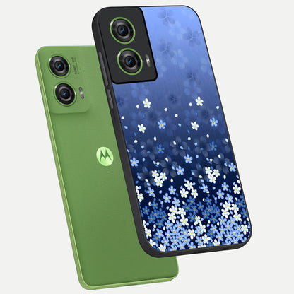  Blue Starry phone case For Moto Edge 50 Fusion showing premium glass back cover with detailed artwork